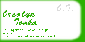 orsolya tomka business card